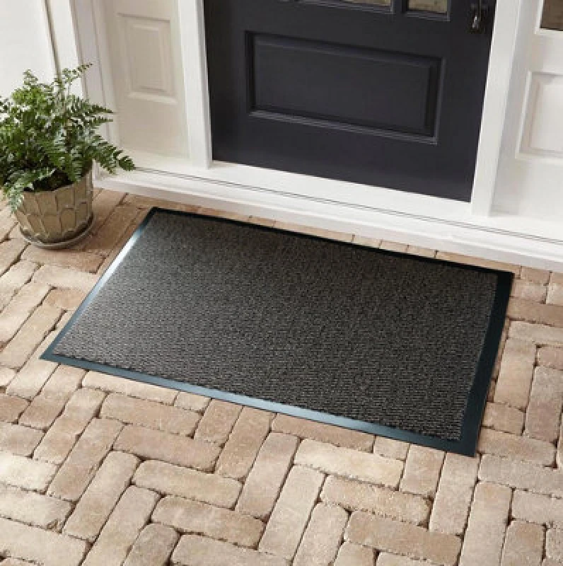 Image of Door Mats Hallway Runners Non Slip Outdoor Indoor-Kitchen Floor Mats Rubber Back Dirt Trapper Brown 80X120 Cm