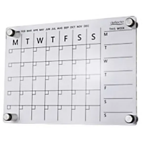 Image of Deflecto Deflecto A3 Acrylic Weekly/Monthly Planner Wall Mounted 420 x 297mm - WPMA3WM WPMA3WM