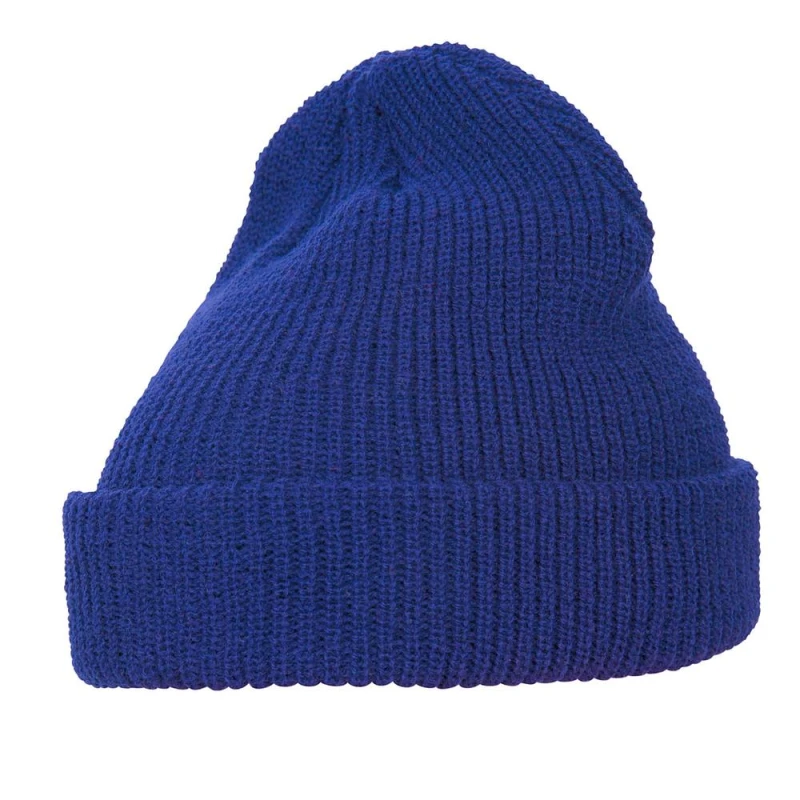 Image of Flexfit Mens Knitted Beanie in Blue Blue Male One Size
