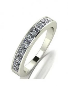 Image of Moissanite 9Ct White Gold 25 Point Equivalent Wedding Band