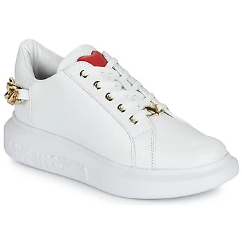Image of Love Moschino JA15144G1D womens Shoes Trainers in White