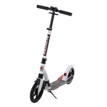 Image of HOMCOM Teen/Adults Aluminium Folding Kick Scooter with Shock Mitigation System - White