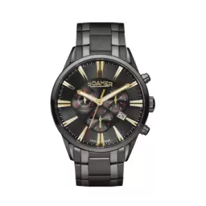 Image of Roamer 508837 45 85 50 Superior Black Dial Chronograph Wristwatch