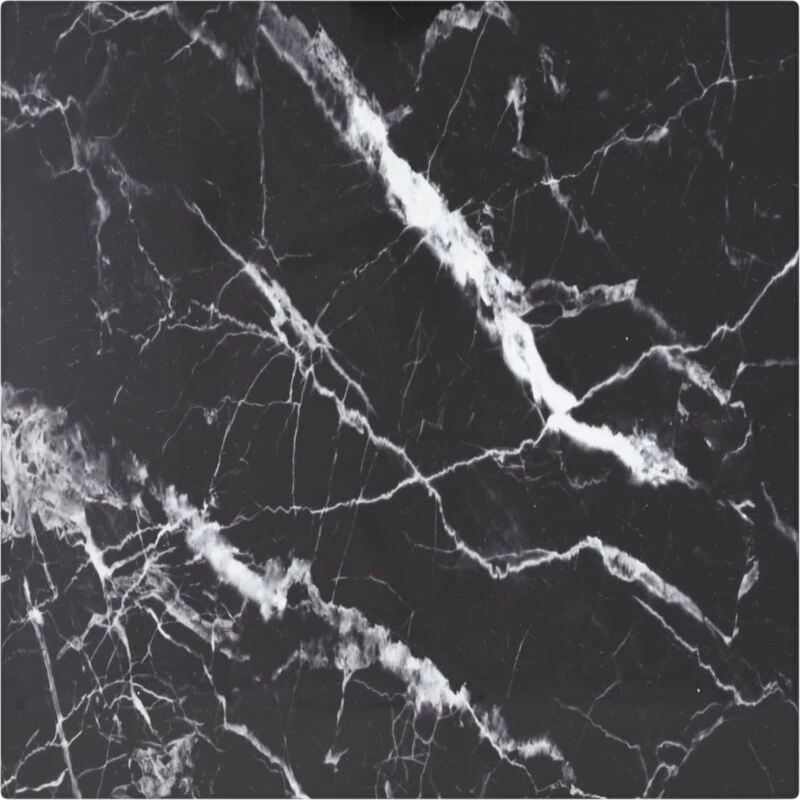 Image of VIDAXL Table Top Black 30x30cm 6mm Tempered Glass with Marble Design vidaXL 8720286056004