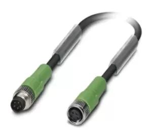 Image of Phoenix Contact Sac-5P-M 8Msb/ 0,3-115/m 8Fsb Sensor Cord, 5P, M8 Plug-Rcpt, 0.3M