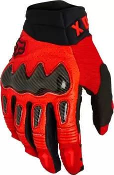 Image of FOX Bomber CE Motocross Gloves, black-red, Size S, black-red, Size S