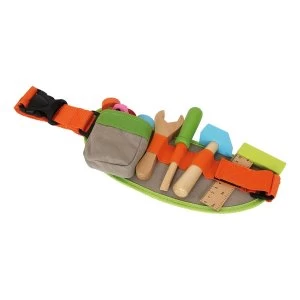 Image of LEGLER Small Foot Adjustable Tool Belt with Tools and Accessories Wooden Toy