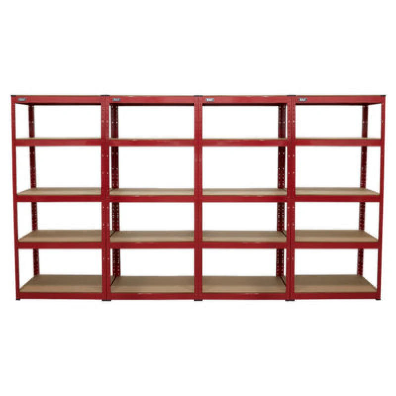 Image of Sealey Sealey - AP6150COMBO Racking Unit with 5 Shelves 150kg Capacity Per Level - Set of 4 AP6150COMBO