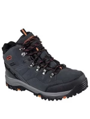 Image of Skechers Relment Waterproof Outdoor Lace Up Boot, Grey, Size 7, Men