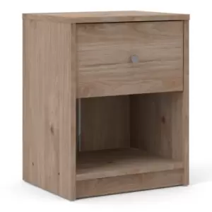 Image of May Bedside Table 1 Drawer In Jackson Hickory Oak Effect