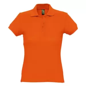 Image of SOLS Womens/Ladies Passion Pique Short Sleeve Polo Shirt (S) (Orange)