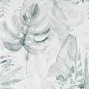 Image of Arthouse Chalky Tropical Soft Navy Wallpaper