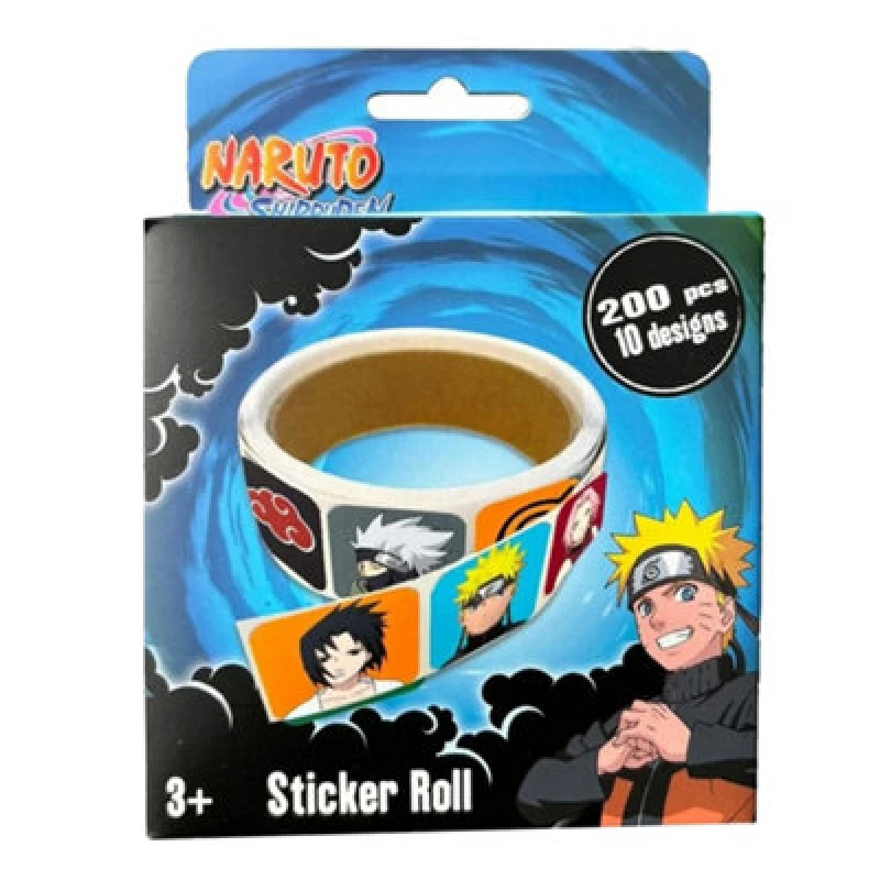 Image of Naruto Naruto Characters Sticker (Pack of 200) Multi One Size Unisex 5063750831619