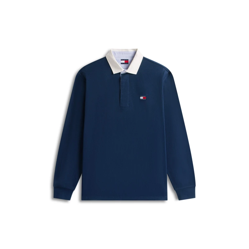 Image of Tommy Jeans TJ Rlx Ess Rugby Sn63 Dark Night Navy male M