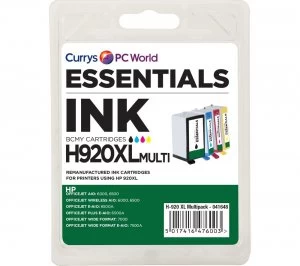 Image of Essentials HP 920XL Black and Tri Colour Ink Cartridge Pack