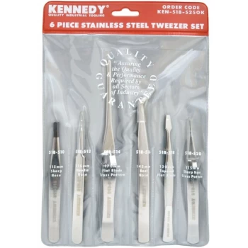 Image of Precision Tweezers Set of 6 - Kennedy