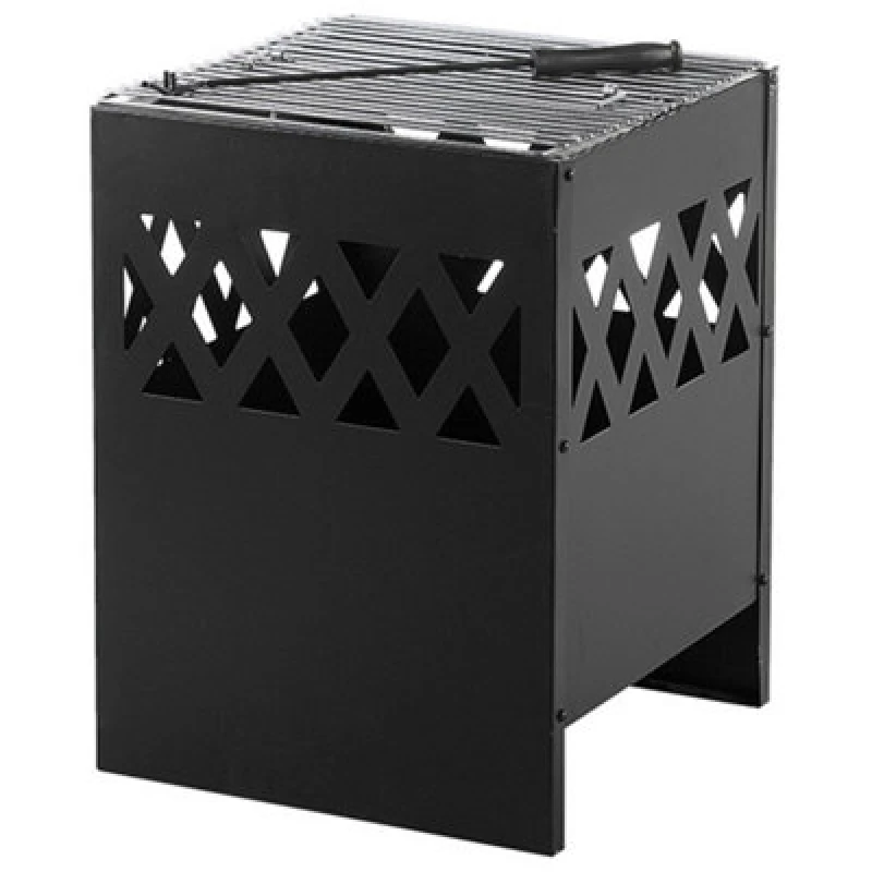 Image of Beliani Grill Fire Pit Shiga Metal Black