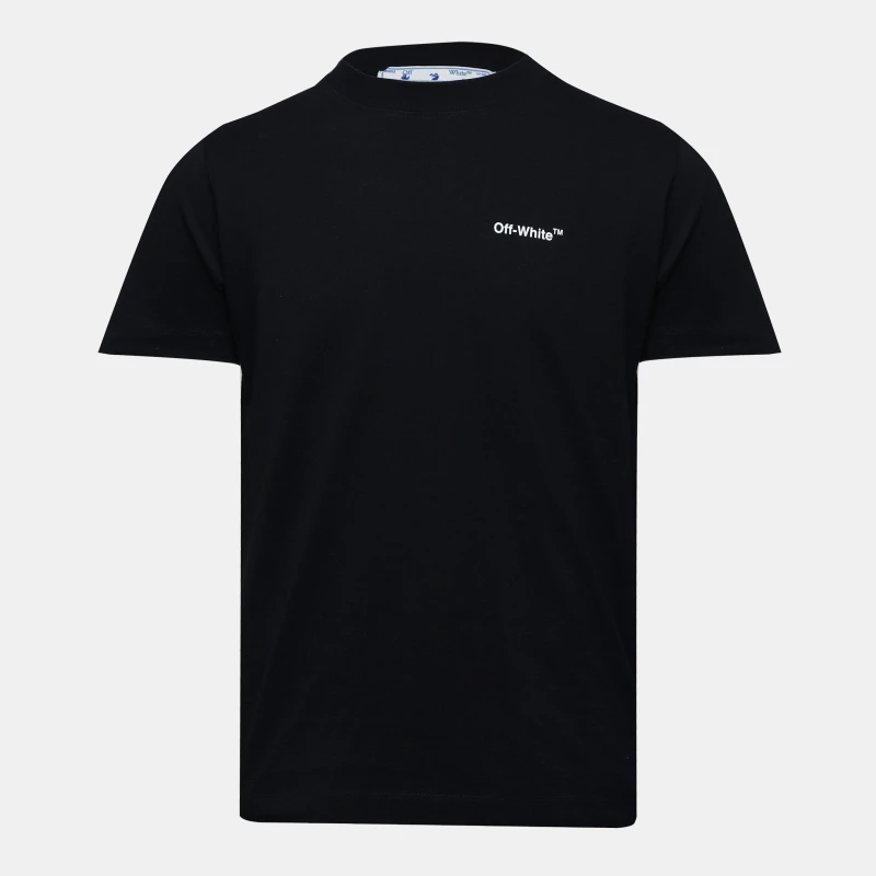Image of Off White Mens Slim Short Sleeve T-Shirt Black White male XS
