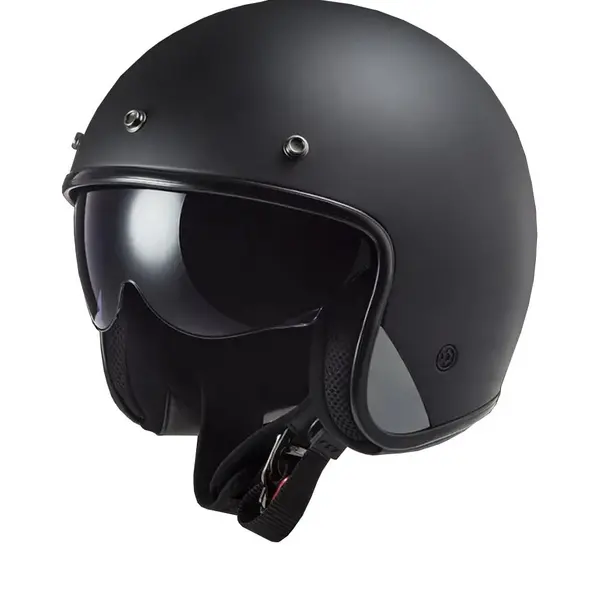 Image of LS2 OF601 Bob II Solid Matt Black 06 Jet Helmet Size S