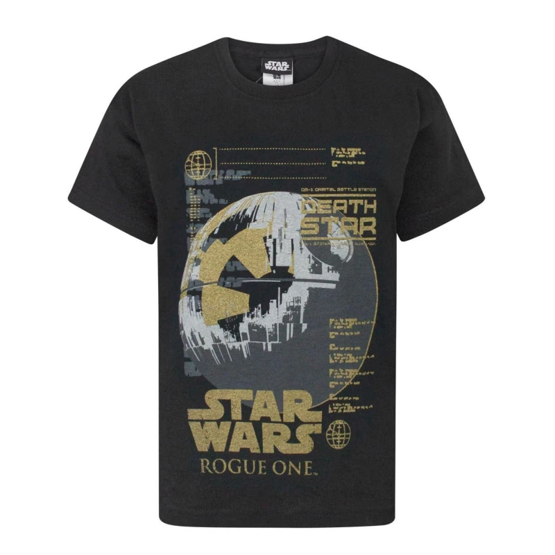 Image of (3-4 Years) Star Wars Short Sleeved T-Shirt (Boys Black)