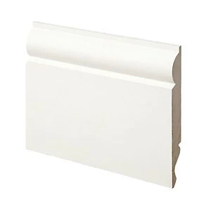 Image of Wickes Dual Purpose TorusOgee Primed MDF Skirting 14.5 x 119 x 2400mm Pack 4