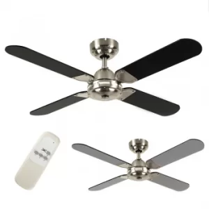 Image of Magnum 42 Ceiling Fan in Black and Chrome with Remote Control