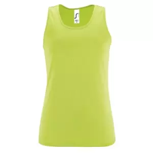 Image of SOLS Womens/Ladies Sporty Performance Sleeveless Tank Top (S) (Apple Green)