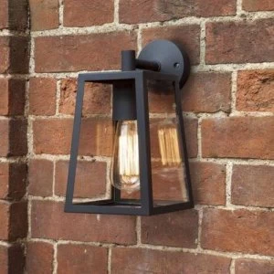 Image of 1 Light Outdoor Wall Light Black, E27