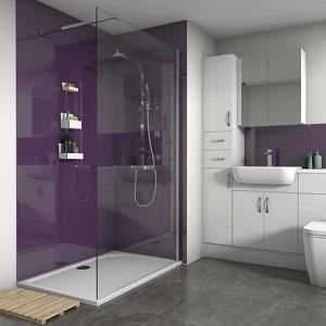 Image of Splashwall Gloss Violet 2 sided Shower Panel kit (L)1200mm (W)1200mm (T)4mm