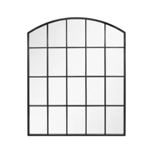 Image of Black Industrial Arch Garden Mirror