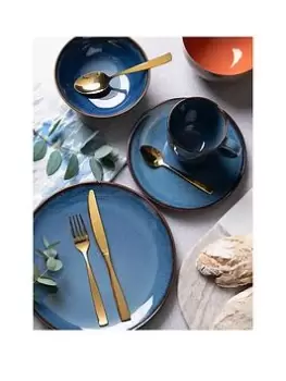 Image of Mason Cash Reactive Blue Set Of 4 Dinner Plates