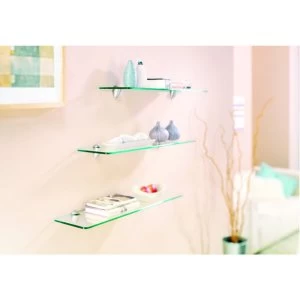 Image of Wickes Shelf Glass - 8 x 150 x 600mm
