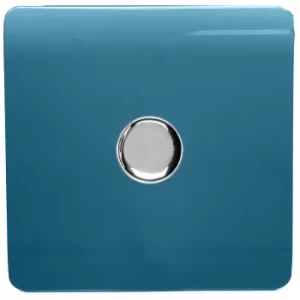 Image of Trendi Switch 1 Gang 120 Watt LED Dimmer Switch in Ocean Blue