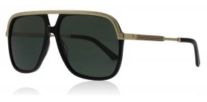 Image of Gucci GG0200S Sunglasses Black / Gold 001 57mm