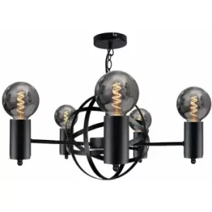 Image of Keter Solar Pendant Ceiling Light Black, 60cm, 5x E27