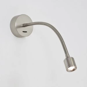 Image of LED 1 Light Indoor Wall Switched Light Matt Nickel