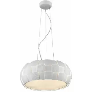 Image of Impex Brigitte 6 Light Pendant White Frame