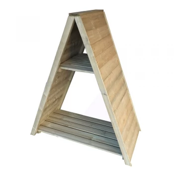 Image of Shire Large Pressure Treated Overlap Triangular Log Store - 4ft x 2ft (1230mm x 532mm)