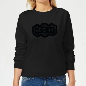 Image of Beetlejuice Black Logo Womens Sweatshirt - Black - 5XL