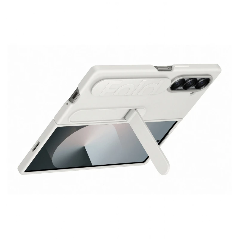 Image of Samsung Silicone Grip Case with Stand for Z Fold6 White