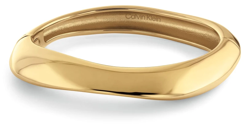 Image of Calvin Klein 35000818 Womens Sculpted Bangle Gold-Tone Jewellery
