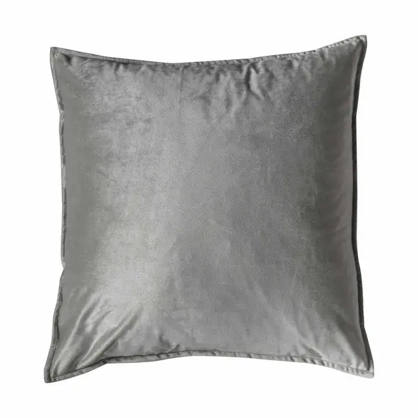 Image of Crossland Grove Meto Velvet Oxford Cushion Silver 580x580mm 5059413396847