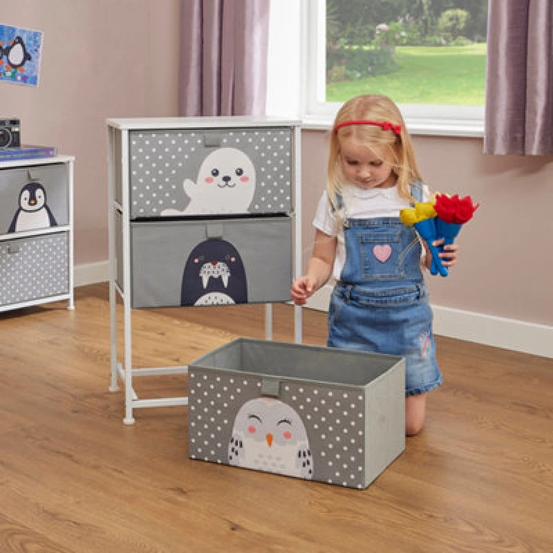 Image of Liberty House Toys Arctic 3 Drawer Storage Chest Grey unisex