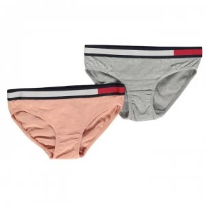 Image of Tommy Hilfiger Flag Band Bikini Briefs - Rose/Grey