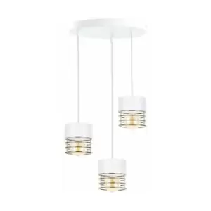 Image of Keter Royal Cluster Pendant Ceiling Light White, Gold, 32cm, 3x E27
