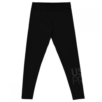 Image of USA Pro Jersey Leggings Junior Girls - Black