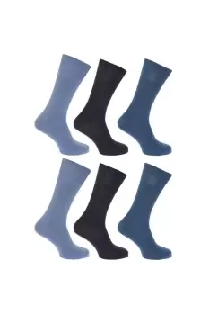 Image of Plain 100% Cotton Socks (Pack Of 6)