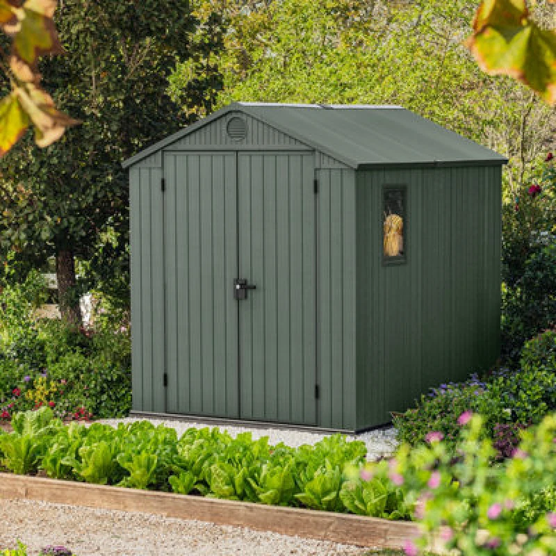Image of Keter Darwin 6x8 Shed - Green / Grey, Green 259273