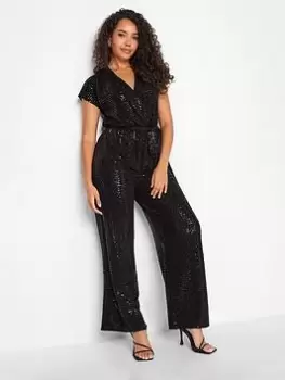 Image of M&Co Black Jumpsuit, Black, Size 20, Women
