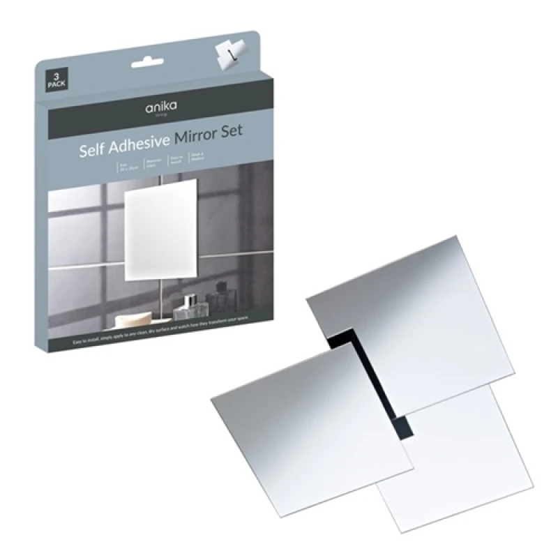 Image of Anika 3pk Self Adhesive Mirrors - Square Large 60340